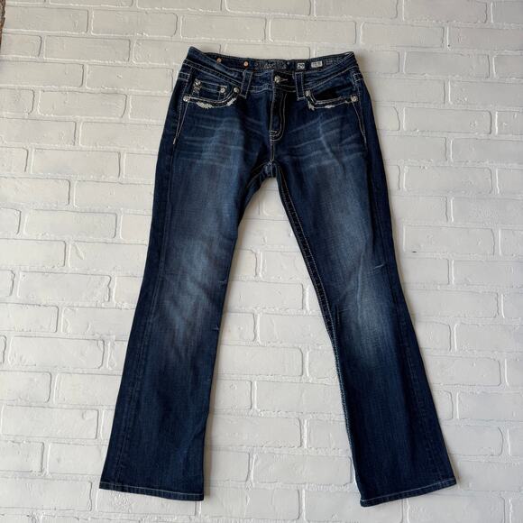 Miss Me Signature Boot Cut Medium to Dark Wash Denim Jeans sz 29 - Picture 3 of 6